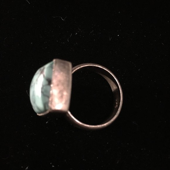COPY - VINTAGE 925 SILVER & TURQUOISE RING! - Picture 3 of 4